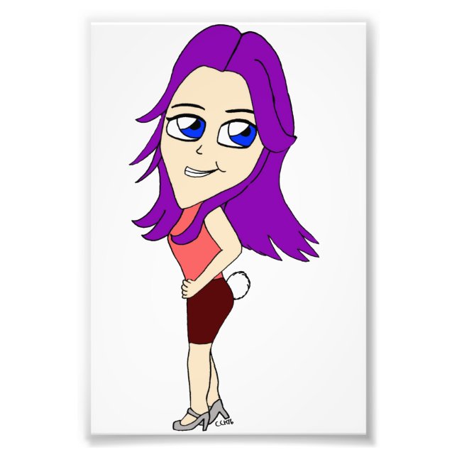 Foto garota chibi com rabo de coelho (Frente)