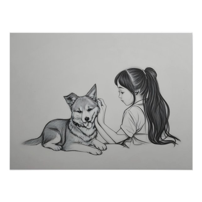 Foto Garota com o cachorro (Frente)