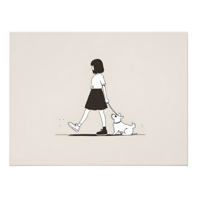 Foto Garota com o cachorro (Frente)