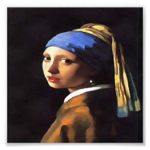 Foto Garota com pérolas ouvindo Johannes Vermeer