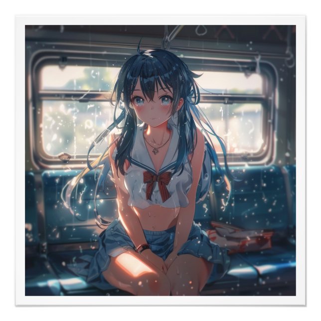 Foto Garota de Anime no Trem (Frente)