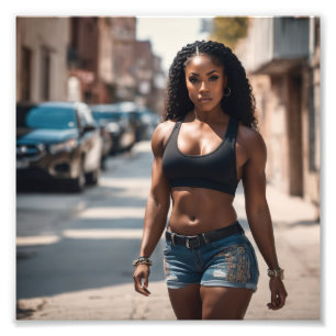 Foto Garota gostosa em Denim Shorking Streets