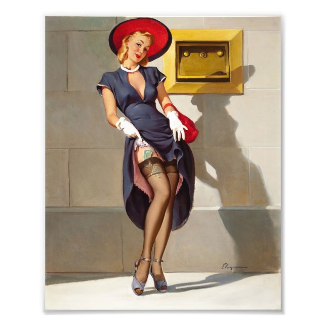 Foto Garota Pin-Up Retro (Frente)