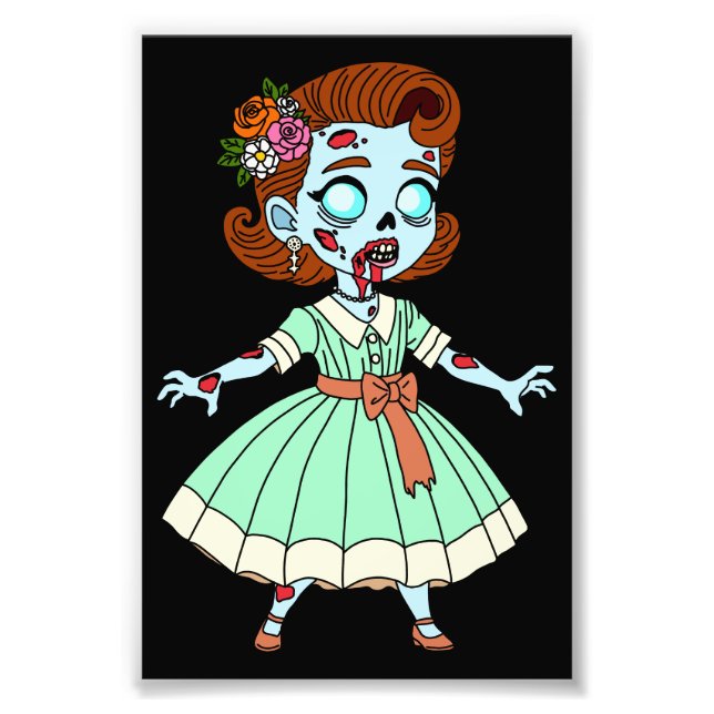 Foto Garota Zumbi dos anos 1950 (Frente)