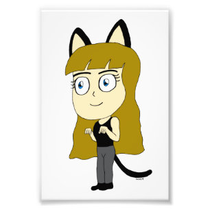 Foto garotinha chibi de gato