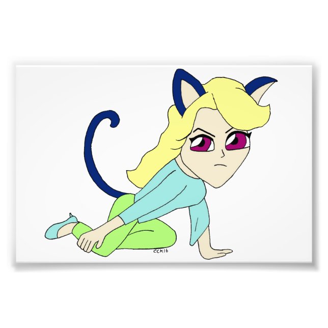 Foto garotinha gato chibi (Frente)