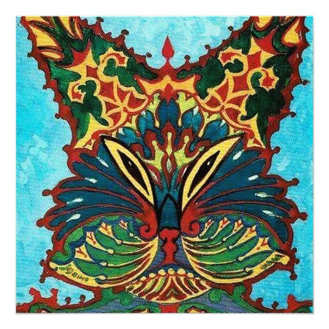 Foto "Gato chinês psicodélico" de Louis Wain (Frente)