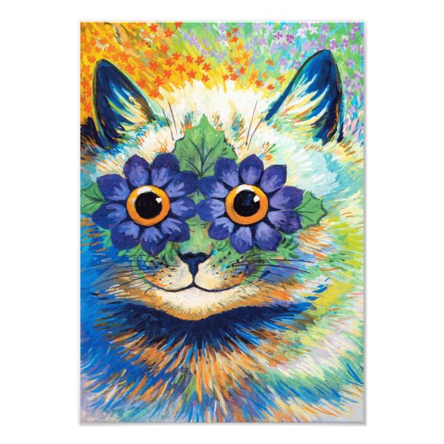 Foto Gato com Olhos Flores | Louis Wain | (Frente)