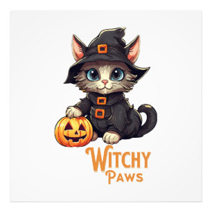 Foto Gato de Halloween Patas Bruxa