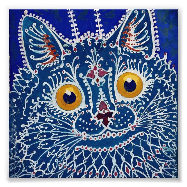 Foto “Gato em estilo gótico” por Louis Wain (Frente)