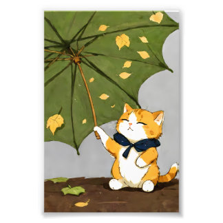 Foto Gato Pequeno e Bonito Aproveita o outono