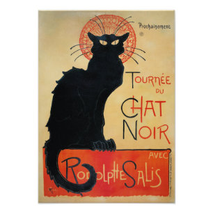 Foto Gato preto de Nouveau da arte do vintage