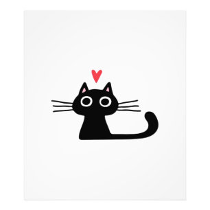 Foto Gato Preto Fofo com Coração Valentino Kitten Clás
