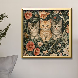Foto Gatos Cachorros Vintage Kittens William Morris Sty