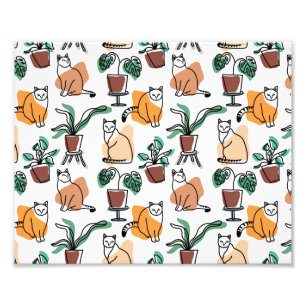 Foto Gatos e flores para desenho de linhagens