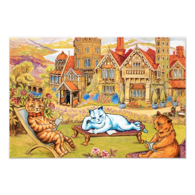 Foto Gatos relaxando nos Motivos de Napsbury por Wain (Frente)