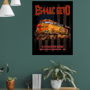 Foto GE ES44AC GEVO Locomotive e bandeira americana