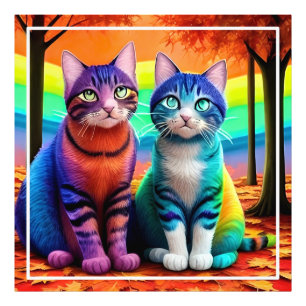 Foto Gêmeos da arte digital de gatos-56467