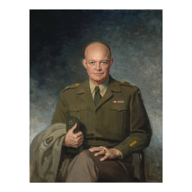 Foto General Dwight Eisenhower 5 Star - Retrato Pintado (Frente)