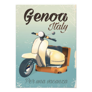 Foto Génova Itália para um poster vintage de férias