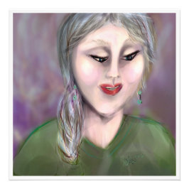 Foto Gentle Knowing Modern Feminine Portrait Wall Art