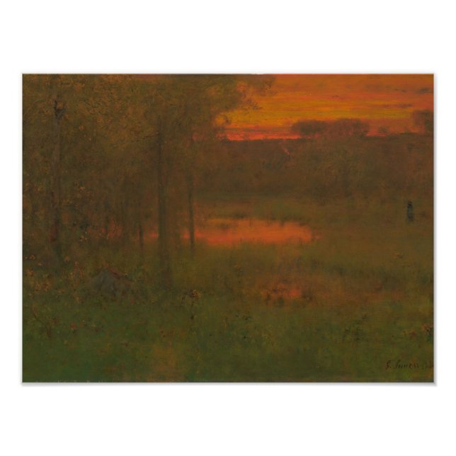 Foto George Inness - Paisagem, Sunset (Frente)