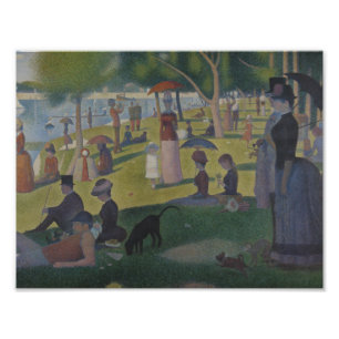 Foto Georges Seurat - um domingo no La Jatte grandioso