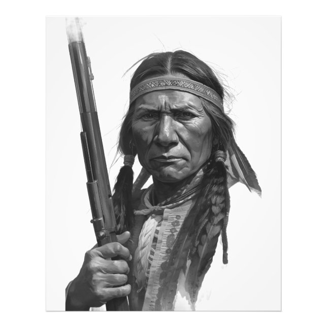 Foto Geronimo Preto e Branco (Frente)