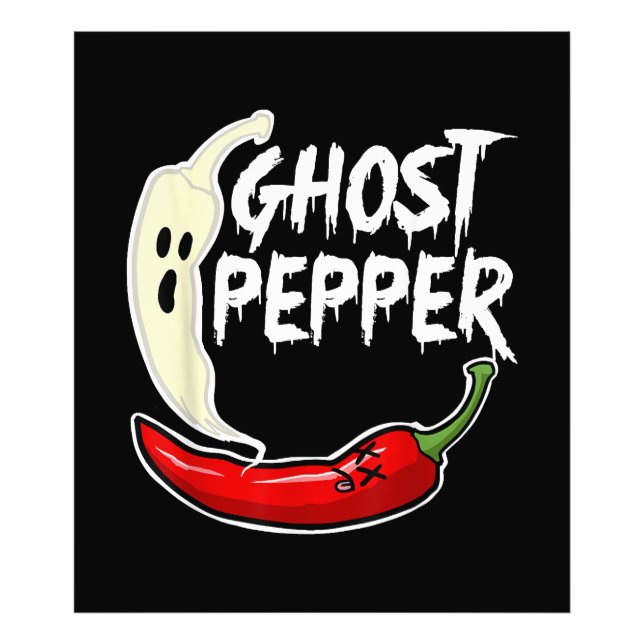 Foto Ghost Pepper Funny Spicy Hot Halloween Peppe (Frente)