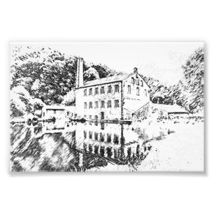 Foto Gibson Mill, Hardcastle Crags Arte em Carvão