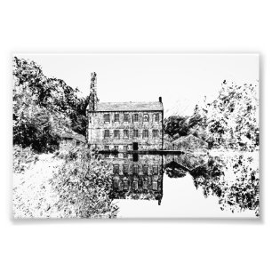 Foto Gibson Mill, Hardcastle Crags Obra de arte em carv