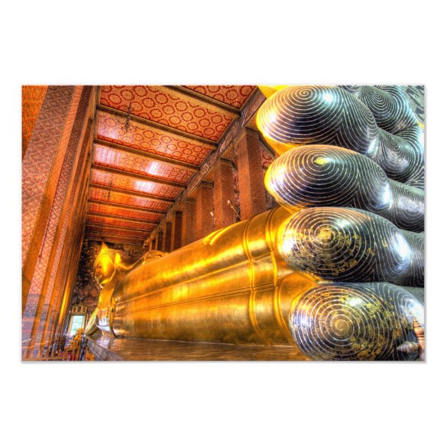 Foto Gigante Buda reclinado dentro do templo, Wat Pho, (Frente)