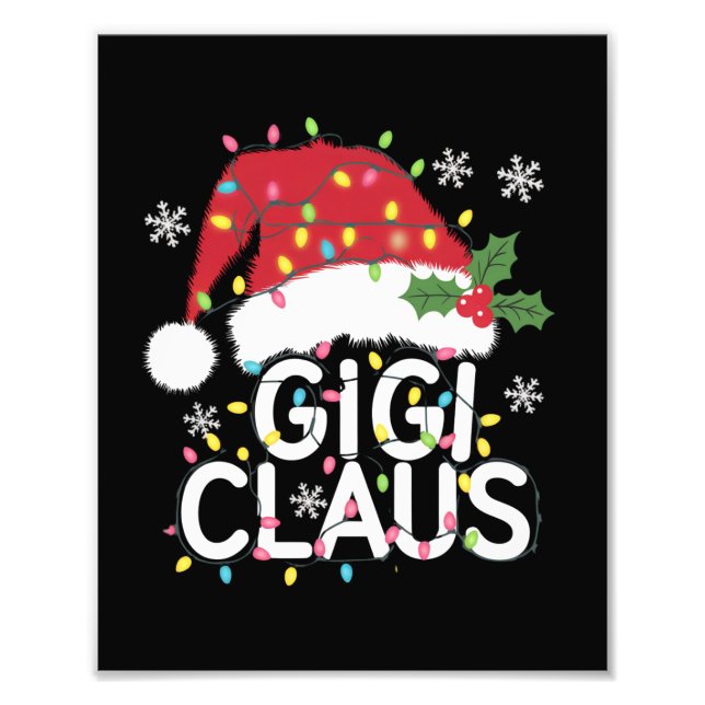 Foto Gigi Claus Natal Luz a Família Pajama Corresponden (Frente)