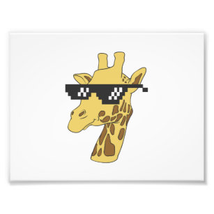 Foto girafa engraçada com a ilustração dos óculos de so