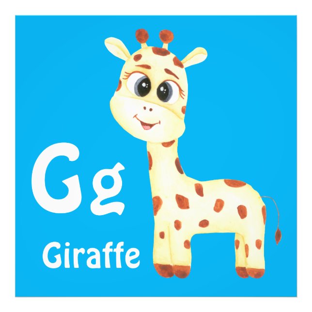 Foto Giraffe personaliza ABC: Carta G - Adicionar seu n (Frente)