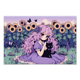 Foto Girl in Sunflower Field – Menina no campo de giras