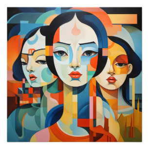 Foto Girls Colorful Abstrato Art