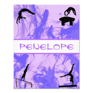 Foto Girls Gymnastics Events Smokey Purple Abstrato