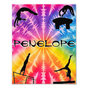 Foto Girls Gymnastics Rainbow Tie-Dye