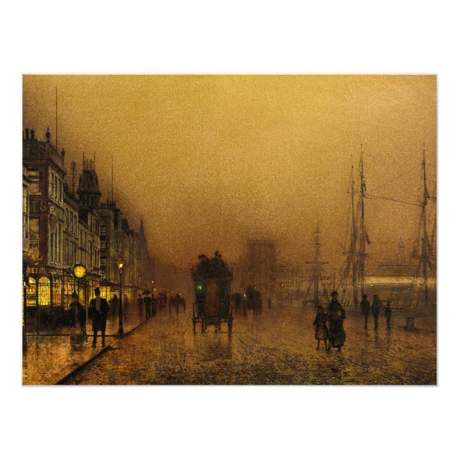 Foto Glasgow Docks, 1880, por John Atkinson Grimshaw (Frente)