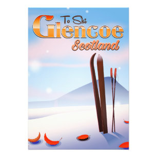 Foto Glencoe Scotland ski poster