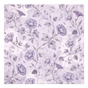 Foto Glórias da Manhã Lavanda Empoeirada Floral Elegant