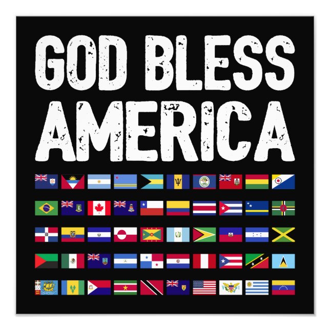 Foto God Bless America All Countries Latino Pride I (Frente)