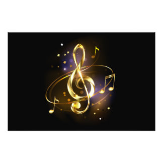 Foto Gold Treble Clef Music