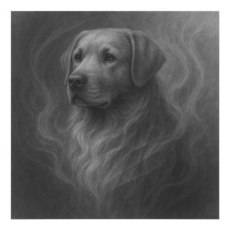Foto Golden Retriever GeoRealism Portrait – Calm and Lo