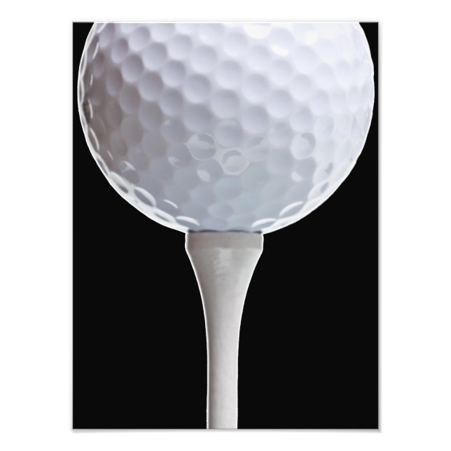 Foto Golf Ball Black Background Golfing Modelo (Frente)