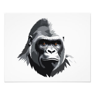 Foto Gorilla Vetor Graphic Art Portrait Animal Spirit