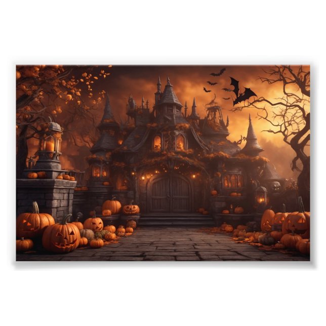 Foto Gótica Spooky Halloween House Mansão Assustadora (Frente)