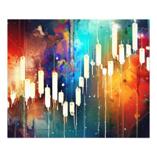 Foto Gráfico colorido de velas pintura abstrato