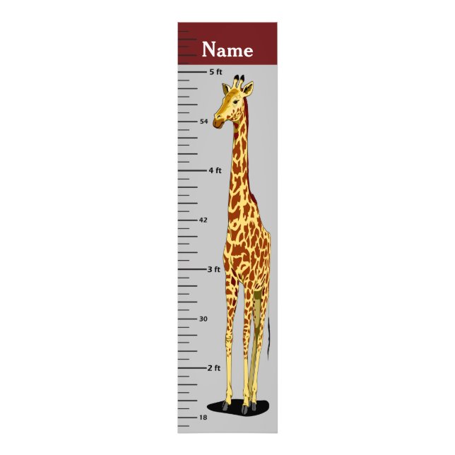 Foto Gráfico de Crescimento da Girafa de Pescoço Longo  (Frente)